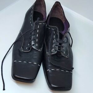 Gelati black stitch flats 39